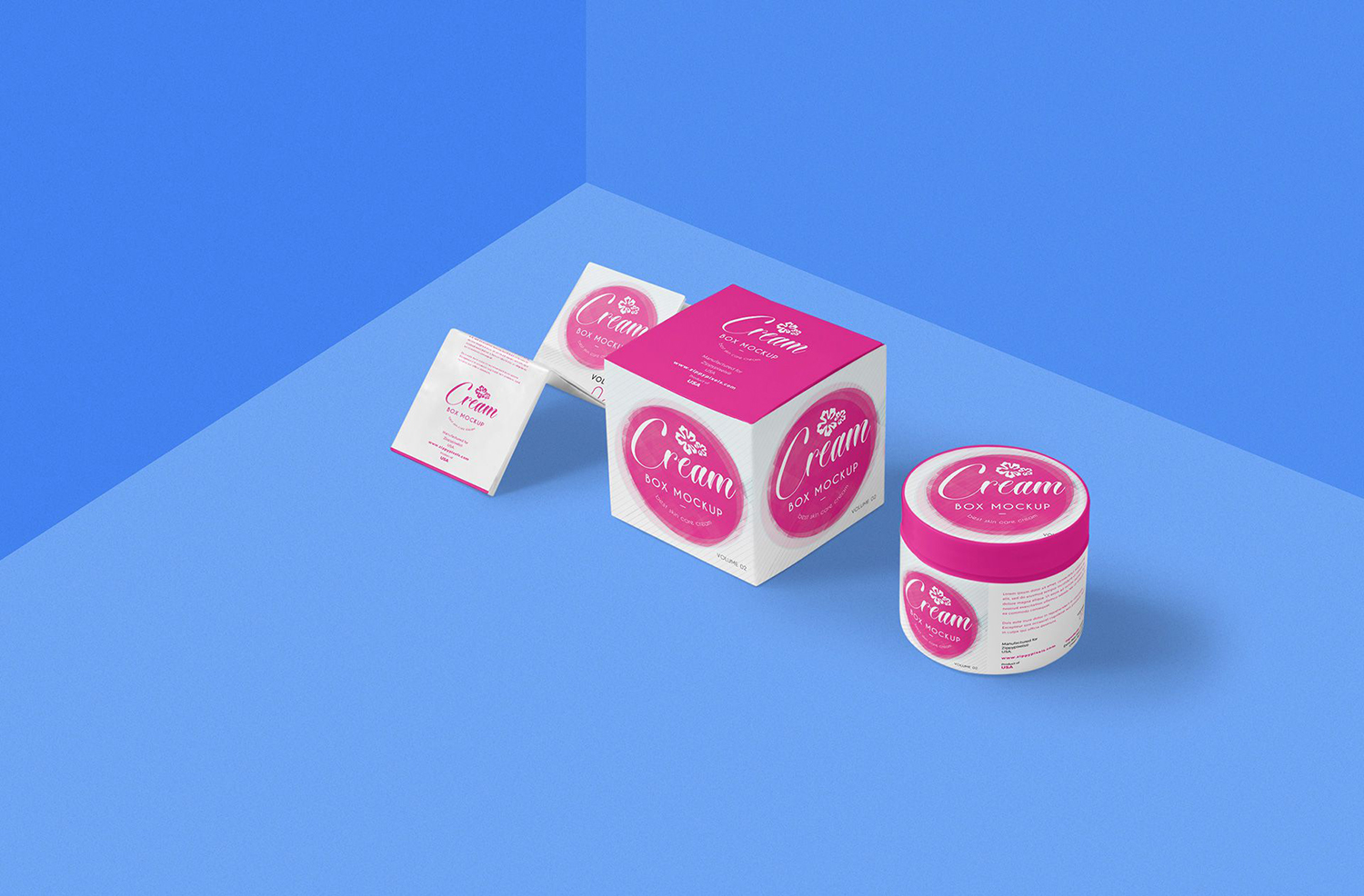 Free Beautiful Cosmetic Cream Mockup