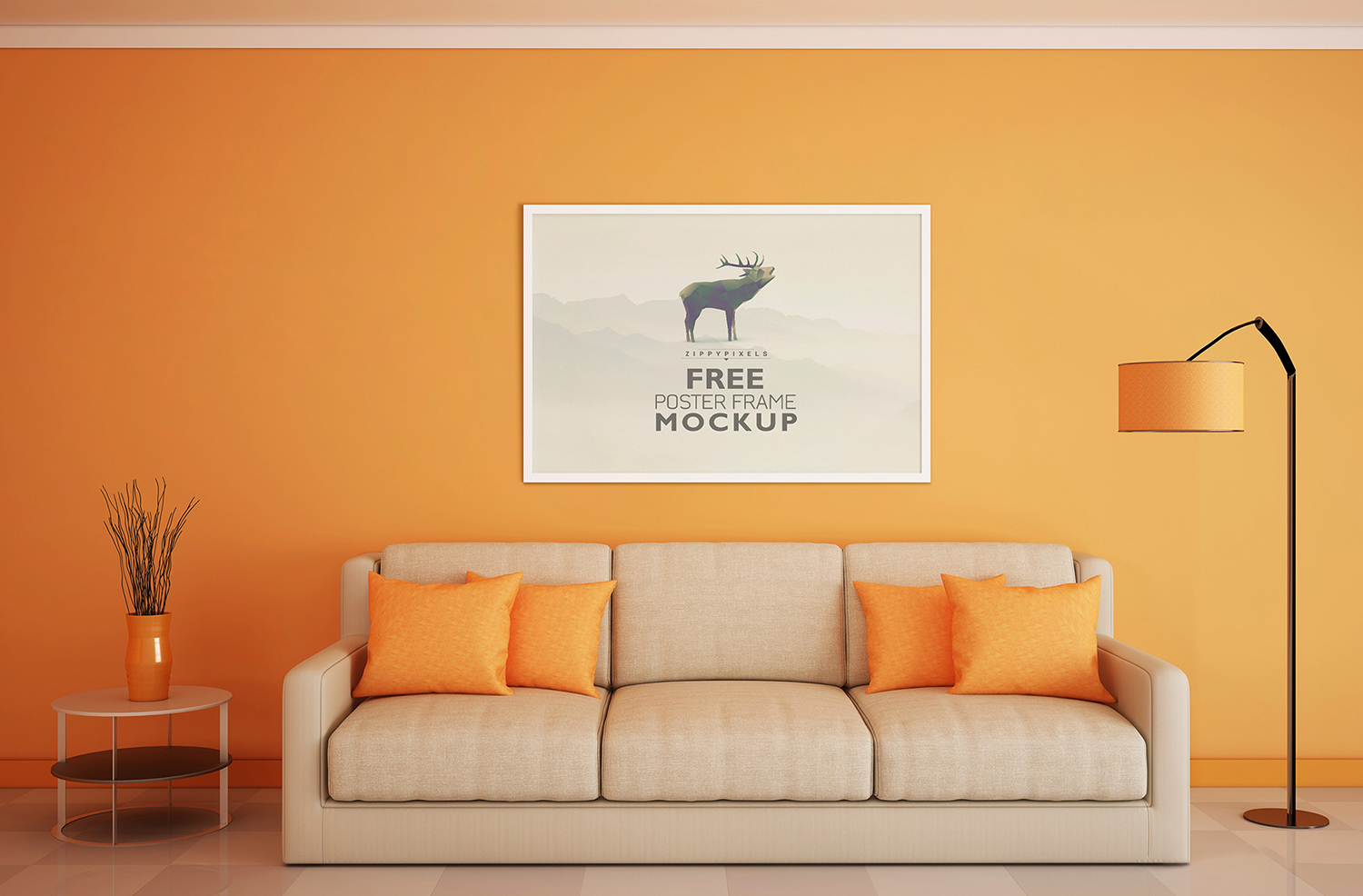 Free Beautiful Poster Frame Mockup