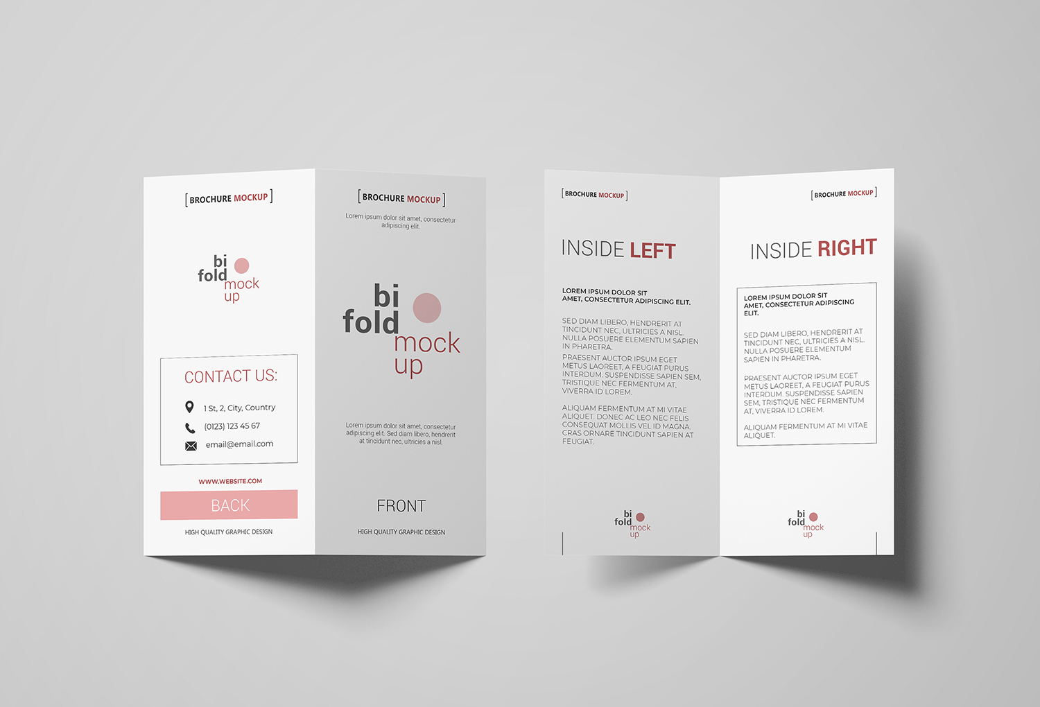 Free Bi-fold Invitation Mockup