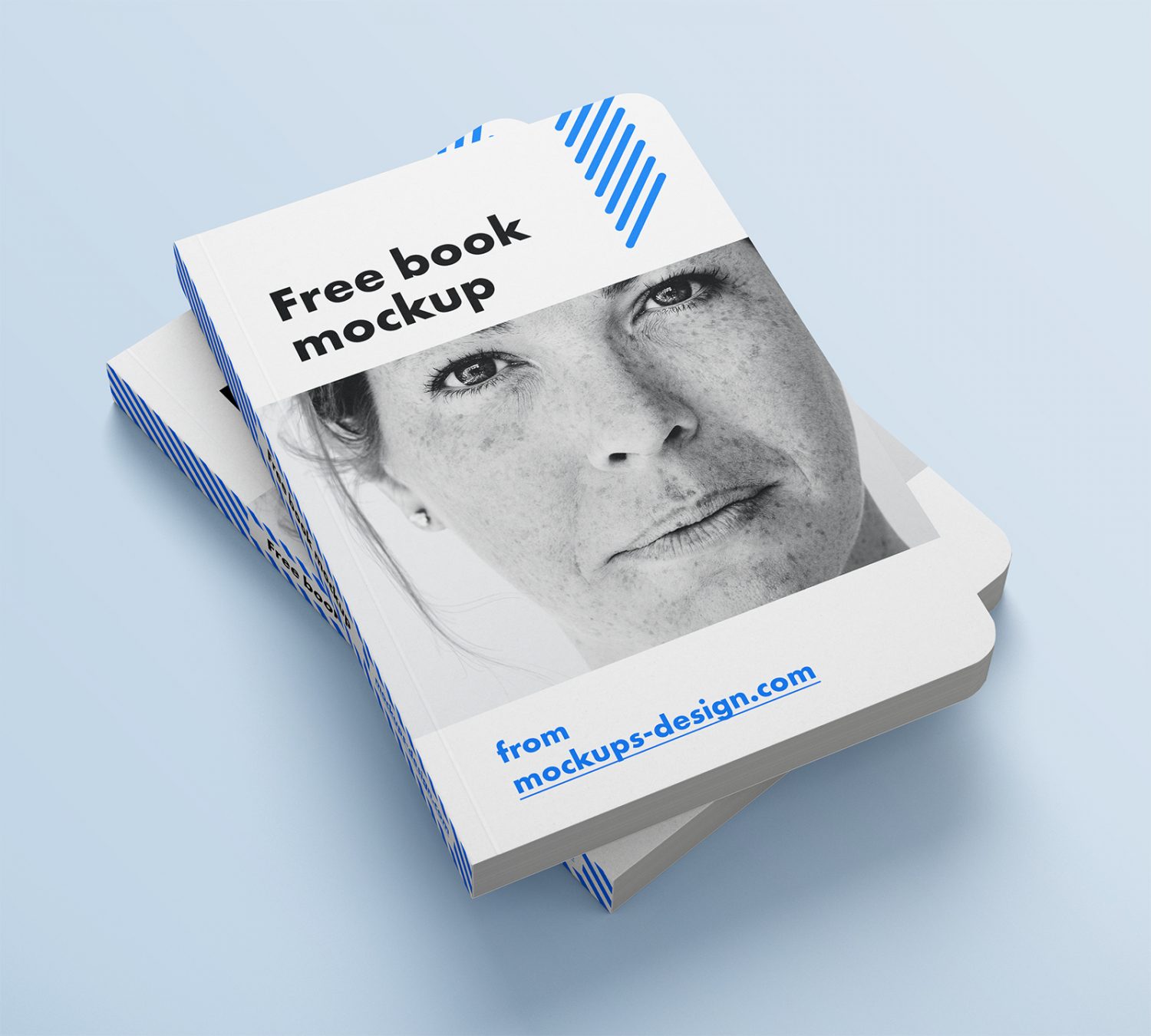 Free Book with Rounded Corners Mockup