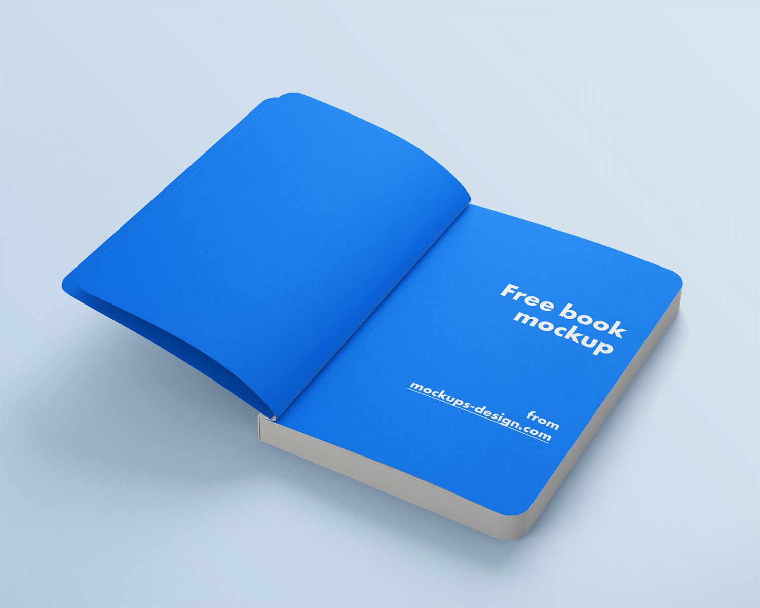 Free Book with Rounded Corners Mockup