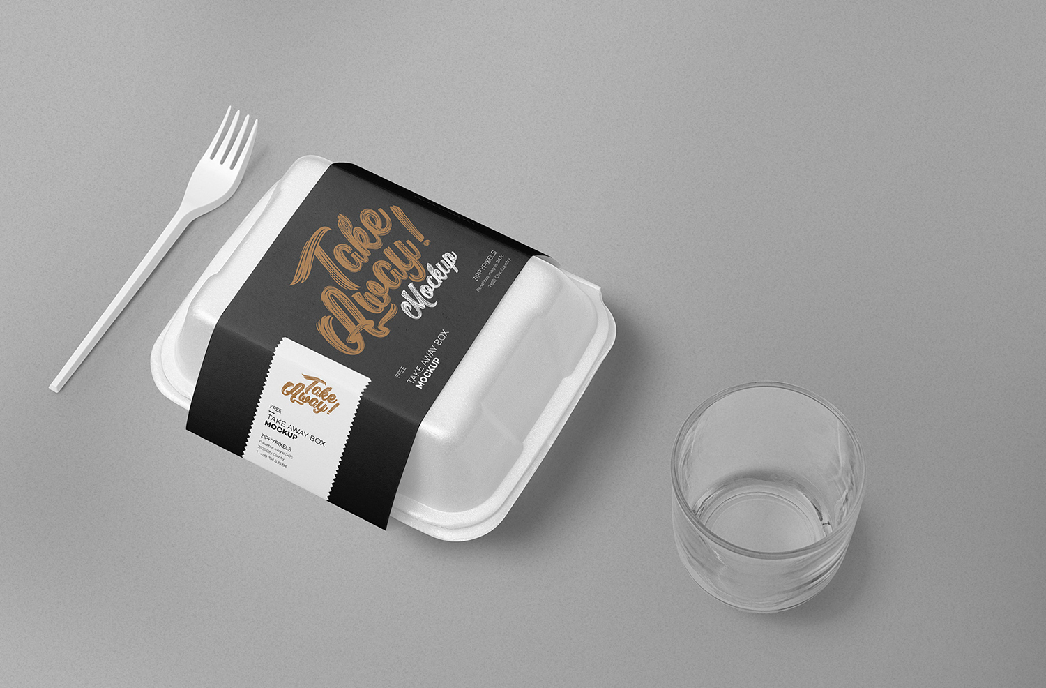 Free Disposable Food Packaging Mockup