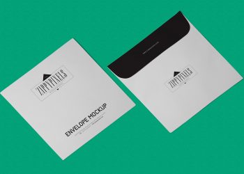 Free Envelope Mockup PSD in Isometric View