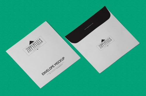 Free Envelope Mockup PSD in Isometric View