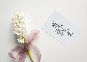 Free Greeting Card PSD Mockup