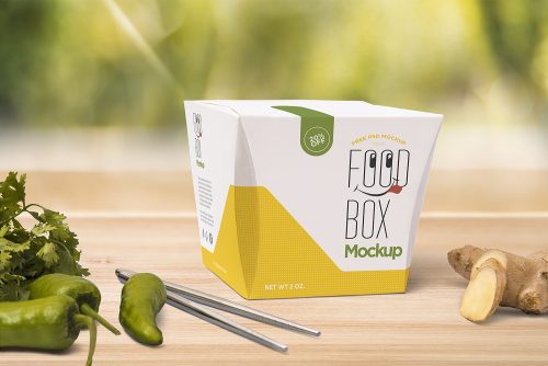 Free Lunch Box Mockup