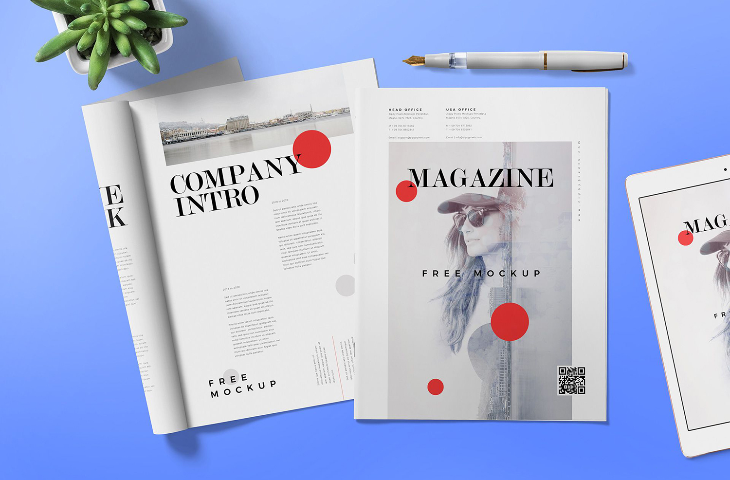 Free Magazine Ad Mockup