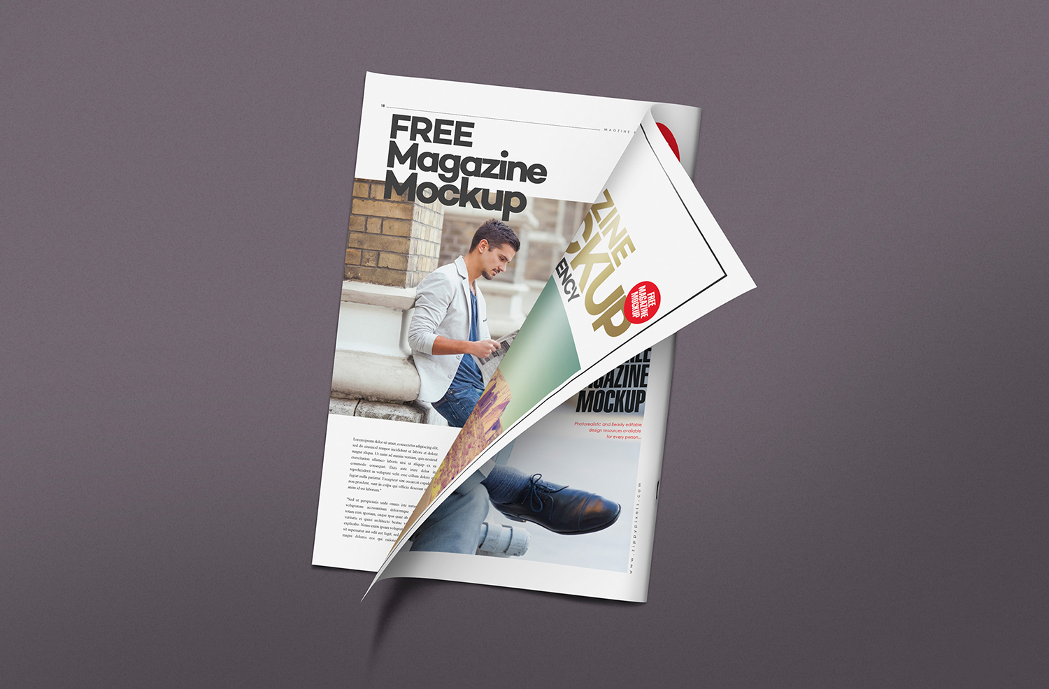 Free Magazine Mockup