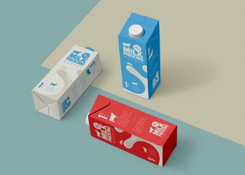 Free Milk Carton Mockup