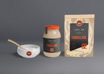 Free Packaging Jar Mockup