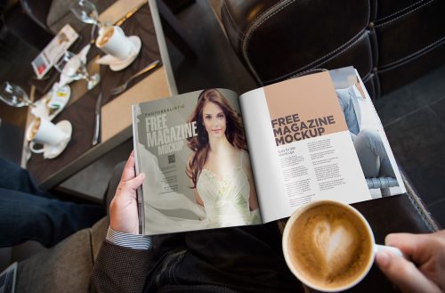 Free Photo Realistic Magazine Ad Mockup