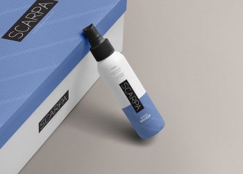 Free Plastic Spray Bottle Mockup