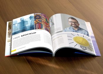 Free Realistic Catalog Mockup PSD