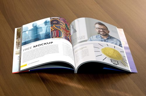 Free Realistic Catalog Mockup PSD