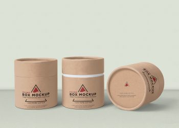 Free Round Box Mockup