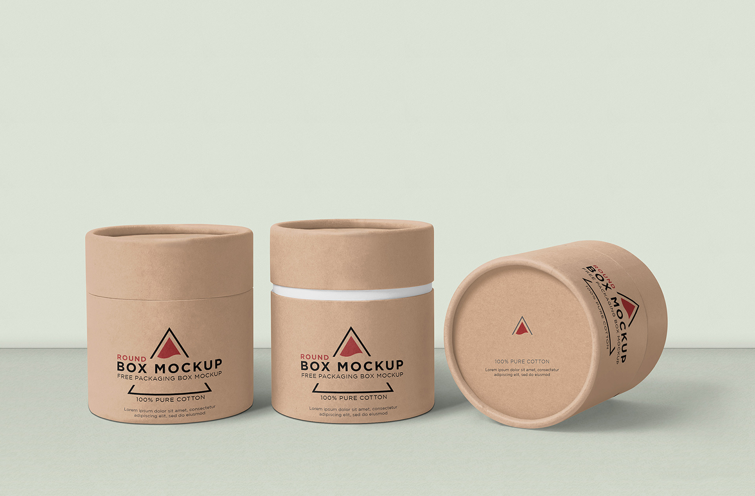 Free Round Box Mockup