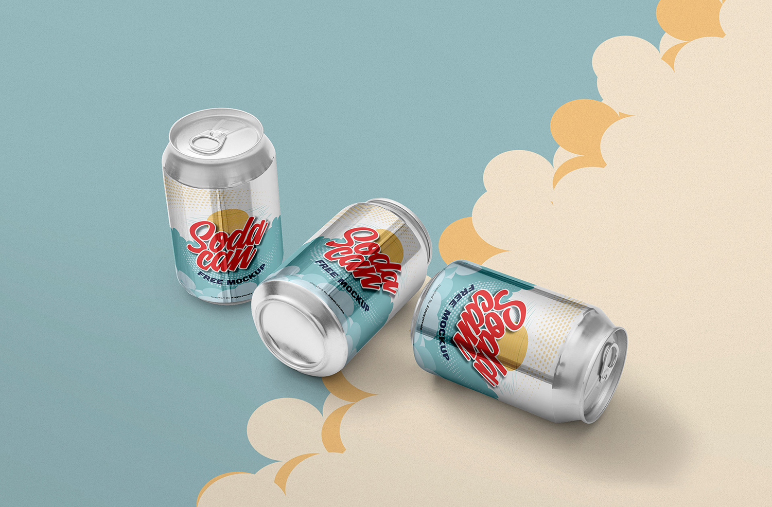 Free Soft Drink Can Mockup