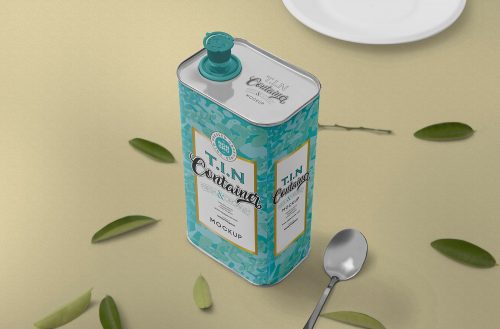 Free Tin Can Mockup