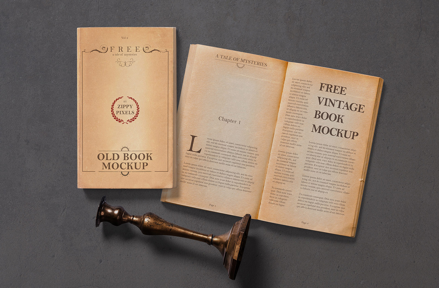 Free Vintage Book Mockup