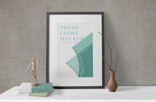 Free Wooden Frame Mockup