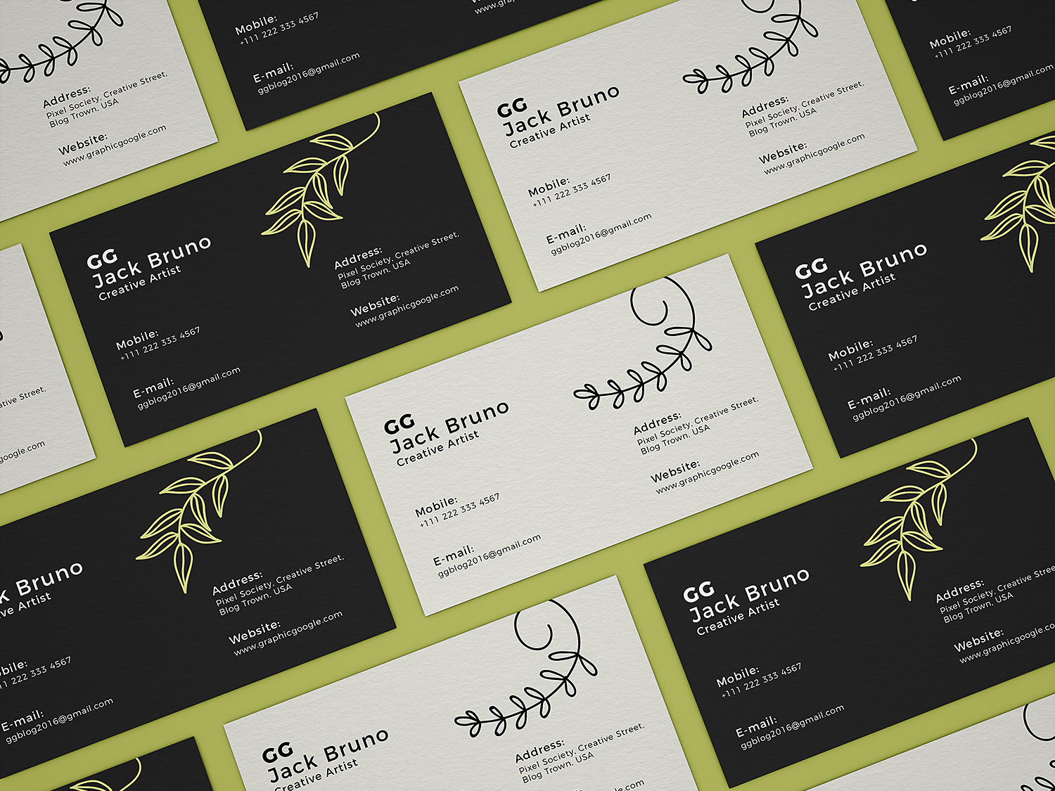 Stationery Business Cards Mockup