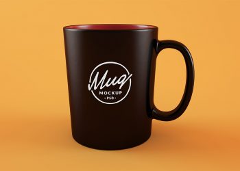 Black Coffee Mug Mockup