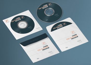 CD Cover Mockup Photoshop PSD