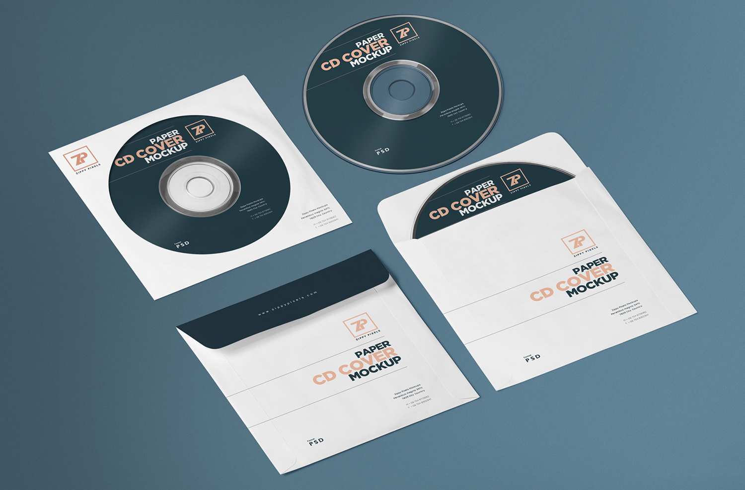 CD Cover Mockup Photoshop PSD