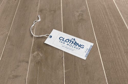Customizable Free Clothing Label Mockup PSD