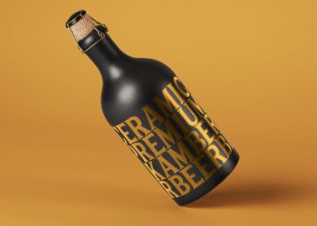 Dark Psd Bottle Mockup