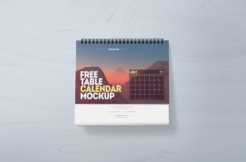 Desk Calendar Free Mockup