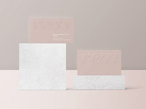 Embossed Business Card Mockup