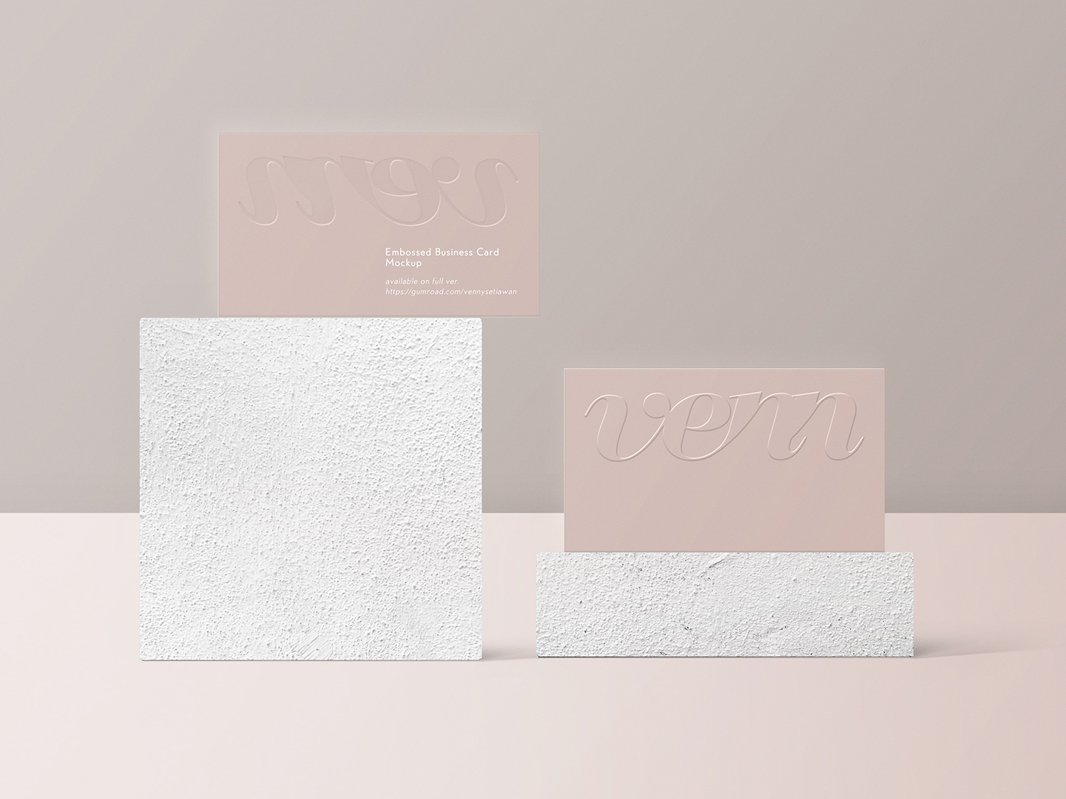 Embossed Business Card Mockup