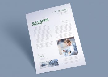 Free A4 Paper Mockup