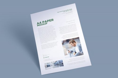 Free A4 Paper Mockup