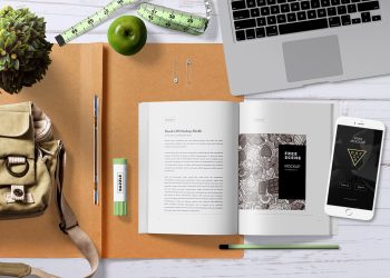 Free Attractive Book Mockup Scene