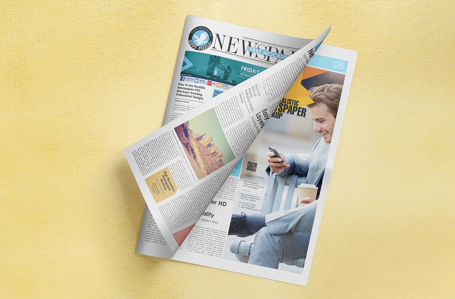 Download Free Brilliant Newspaper Adverts Mockup Best Free Mockups