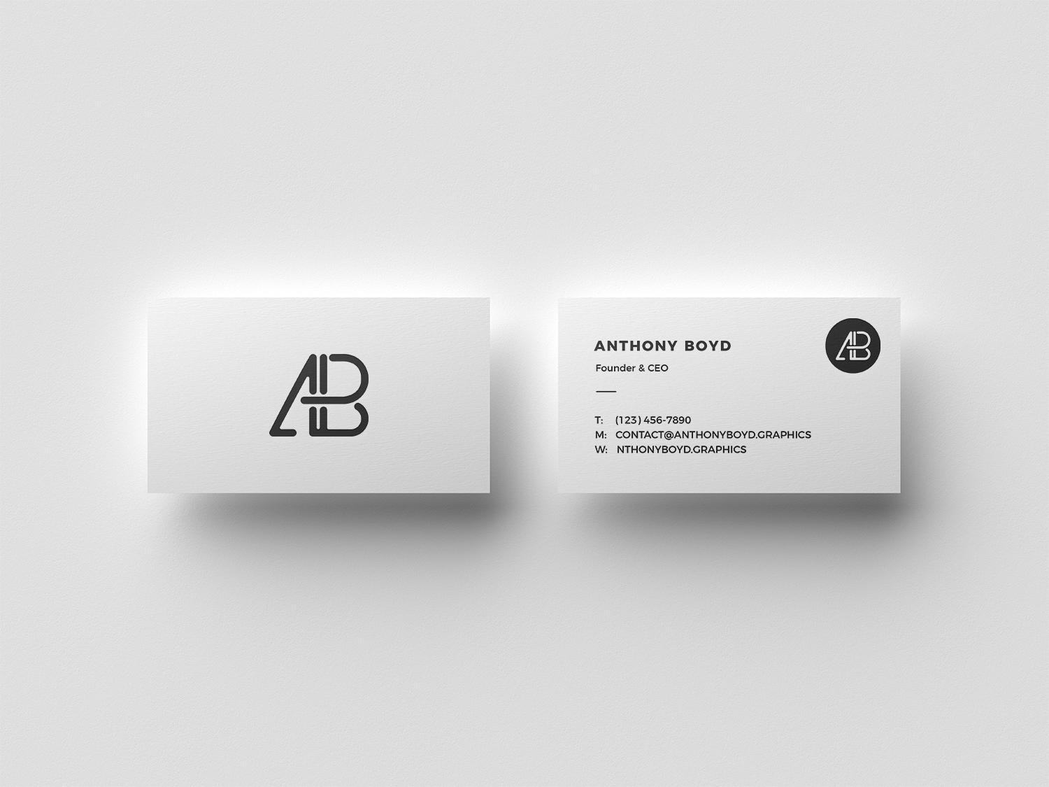 Free Business Card Mockup