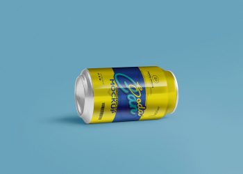 Free Cool Soft Drink Can Mockup PSD