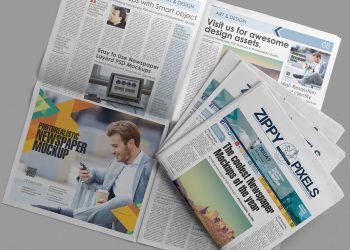 Free Customizable Newspaper & Advertising Mockup