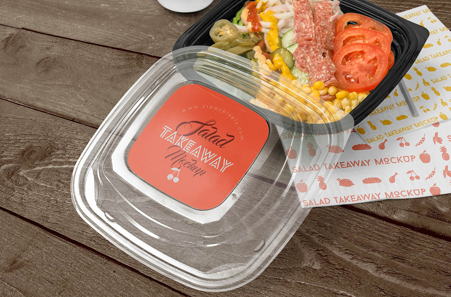 Free Food Box Branding Mockup