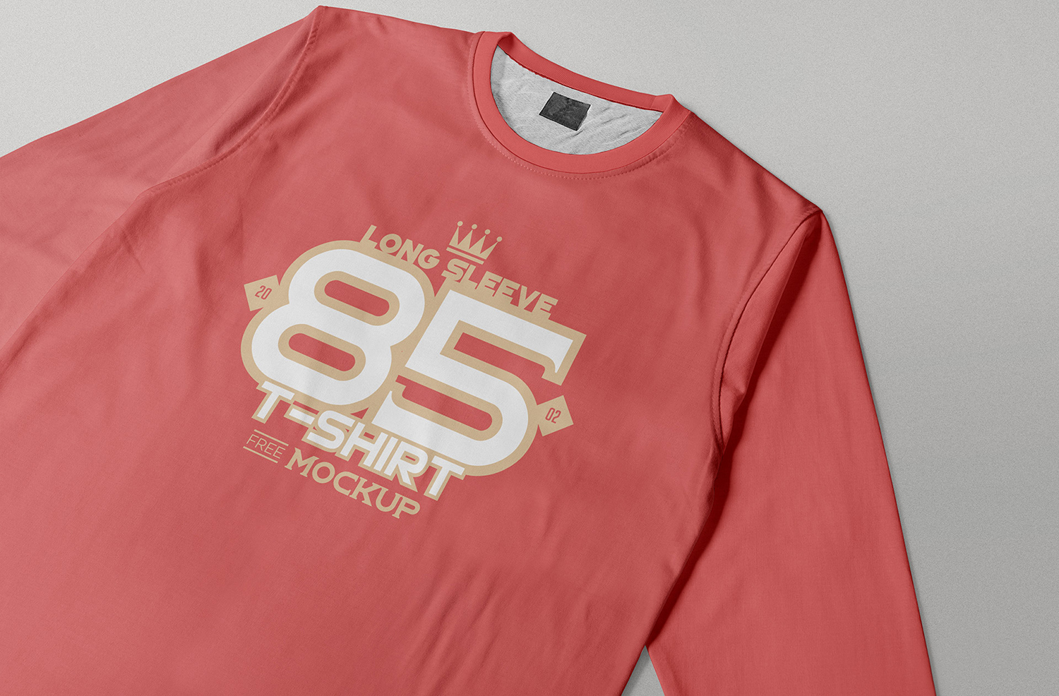 Free Long Sleeve T-Shirt Mockup