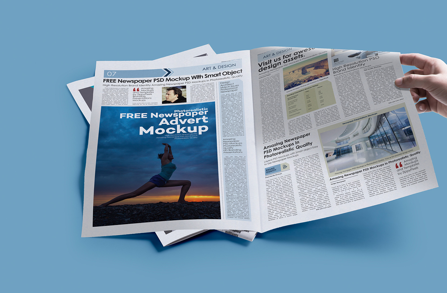 Free Newspaper Mockup