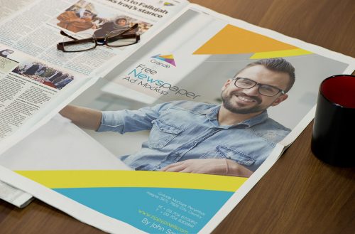 Free Photorealistic Full Page Newspaper Mockup