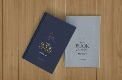 Free Photorealistic Hardcover Book Mockup