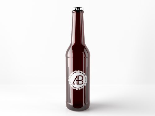 Free Realistic Beer Bottle Mockup