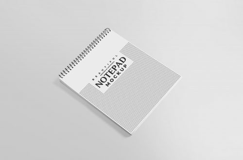 Free Ringed Notepad Mockup