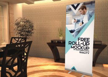 Free Roll Up Banner Mockup