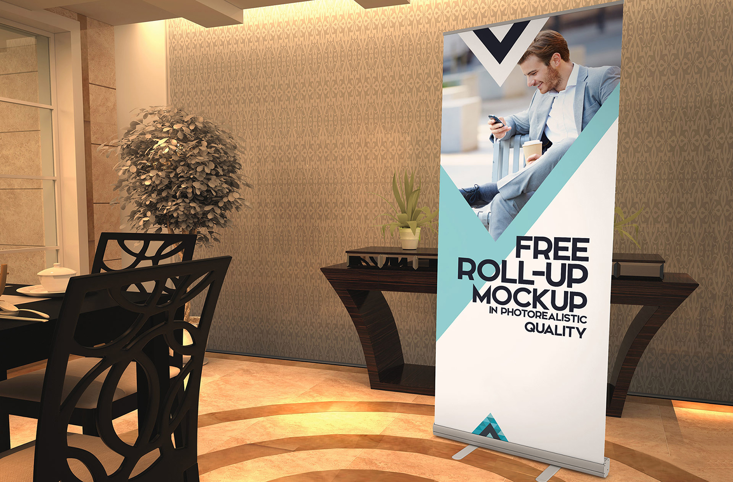 Download Free Roll Up Banner Mockup Best Free Mockups