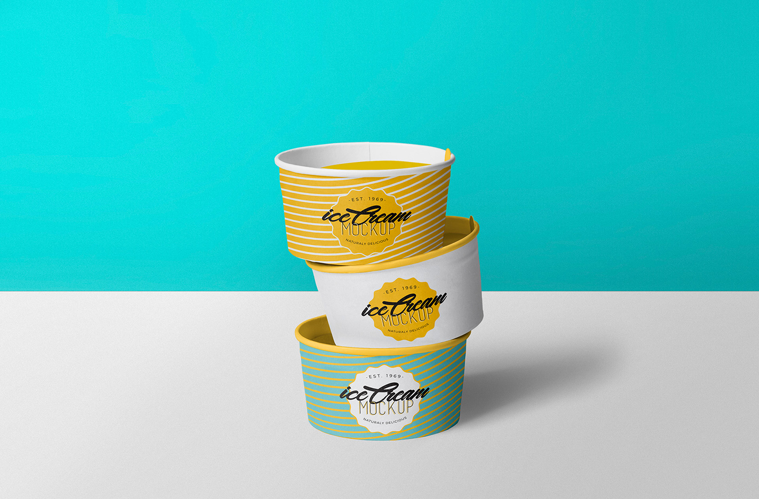 Free Yummy Ice Cream Cup Mockup